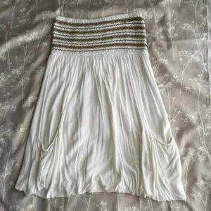 Forever 21 | Cream Strapless Dress